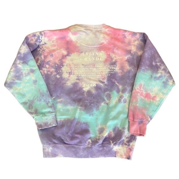 Ariana Grande God Is A WomanTour Sweetener 2018 Tie Dye Sweatshirt Small - Picture 2 of 6